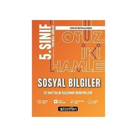 5. Sınıf Sosyal Bilgiler 32 Haftalık Kazanım Denemeleri Startfen Yayınları
