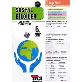 5. Sınıf Sosyal Bilgiler Çek Kopart Yaprak Test - kollektif