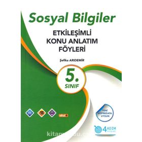 5. Sınıf Sosyal Bilgiler Etkileşimli Konu Anlatım Föyleri 4 Adım Yayınları