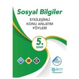 5. Sınıf Sosyal Bilgiler Etkileşimli Konu Anlatım Föyleri 4 Adım Yayınları