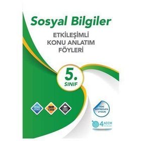 5. Sınıf Sosyal Bilgiler Etkileşimli Konu Anlatım Föyleri 4 Adım Yayınları