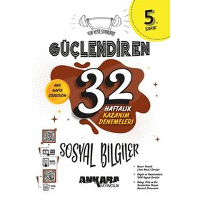 5. Sınıf Sosyal Bilgiler Güçlendiren 32 Haftalık Kazanım Denemeleri Ankara Yayınları