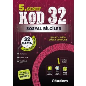 5. Sınıf Sosyal Bilgiler Kod 32 Tekrar Testleri Tudem Yayınları