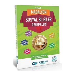 5. Sınıf Sosyal Bilgiler Madalyon 20'li Denemeleri-Gezegen Yayınları