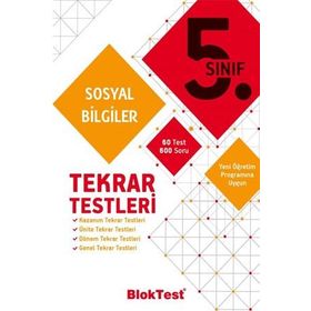 5. Sınıf Sosyal Bilgiler Tekrar Testleri Bloktest Yayınları