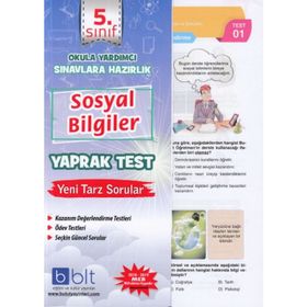 5. Sınıf Sosyal Bilimler Yaprak Test Bulut Eğitim Yayınları