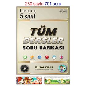 5. Sınıf Tüm Dersler Soru Bankası Fijital Kitap Tonguç Akademi