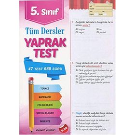 5. Sınıf Tüm Dersler Yaprak Test-Element Yayınları