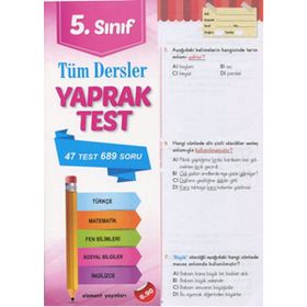 5. Sınıf Tüm Dersler Yaprak Test-Element Yayınları