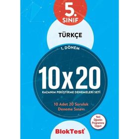5.Sınıf Türkçe 10X20 Kazanım Denemeleri 2.Dönem Tudem Yayınları