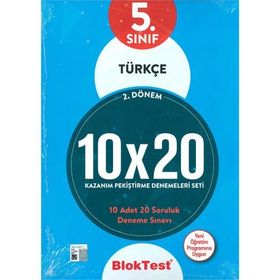 5.Sınıf Türkçe 10X20 Kazanım Denemeleri 2.Dönem Tudem Yayınları