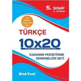 5.Sınıf Türkçe 10X20 Kazanım Denemeleri 2.Dönem Tudem Yayınları