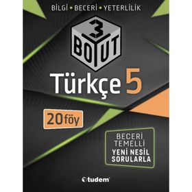 5.Sınıf Türkçe 3 Boyut Soru Bankası-Tudem Yayınları