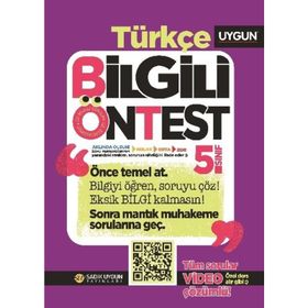 5. Sınıf Türkçe Bilgili Ön Test-Sadık Uygun Yayınları