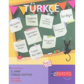 5. Sınıf Türkçe Defteri Pandül Yayınları