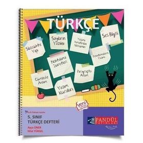 5. Sınıf Türkçe Defteri Pandül Yayınları