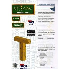 5. Sınıf Türkçe Efsane Çek Kopart Yaprak Test - Açı Yayınları