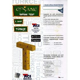 5. Sınıf Türkçe Efsane Çek Kopart Yaprak Test - Açı Yayınları