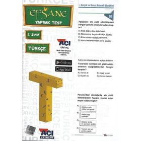 5. Sınıf Türkçe Efsane Çek Kopart Yaprak Test - Açı Yayınları
