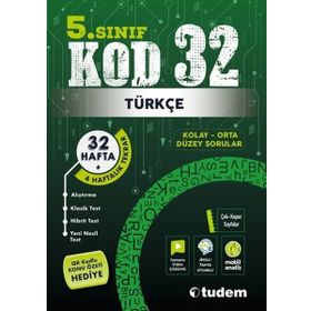 5. Sınıf Türkçe Kod 32 Tekrar Testleri Tudem Yayınları