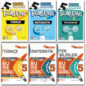5. Sınıf Türkçe Matematik Fen 6'lı Haftalık Denemeler Etkinlikli Soru Bankası Seti Günay Yayınları
