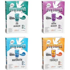 5. Sınıf Türkçe Matematik Fen Sosyal Soru Bankası Bumerang Etkinlikli Defter Kitap Günay Yayınları