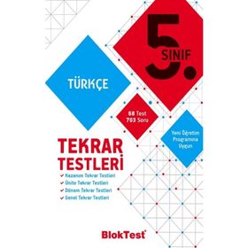 5. Sınıf Türkçe Tekrar Testleri Bloktest Yayınları