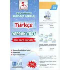 5. Sınıf Türkçe Yaprak Test Komisyon Bulut Eğitim ve Kültür Yayınları