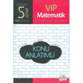 5. Sınıf VIP Matematik Konu Anlatımlı - Editör Yayınları