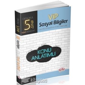 5. Sınıf VIP Sosyal Bilgiler Konu Anlatımlı Editör Yayınevi