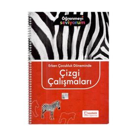+5 Yaş Öğrenmeyi Seviyorum - Erken Çocukluk Döneminde Çizgi Çalışmaları - Uçanbalık Yayınları
