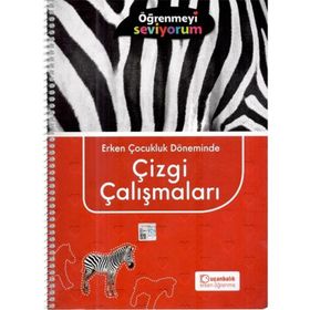+5 Yaş Öğrenmeyi Seviyorum - Erken Çocukluk Döneminde Çizgi Çalışmaları - Uçanbalık Yayınları