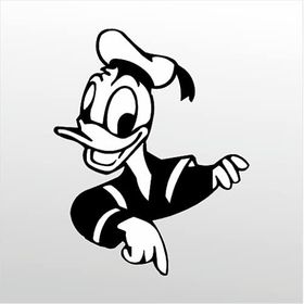 50 cm Daffy Duck Folyo Sticker