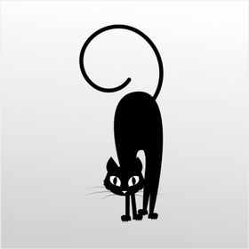 50 cm Korkmuş Kedi Folyo Sticker