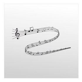 50 cm Müzik Notaları Folyo Sticker