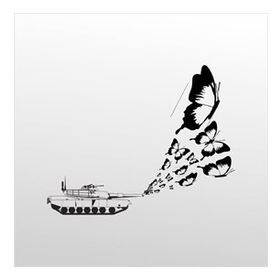 50 cm Tank Ve Kelebek Folyo Sticker