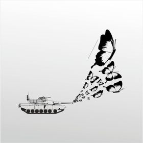 50 cm Tank Ve Kelebek Folyo Sticker