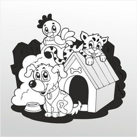 50 cm Tatlı Hayvanlar Folyo Sticker