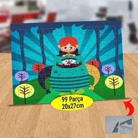 500 Ormandaki Kızıl Saçlı Kız Çocuğu 99 Parça Puzzle Yapboz Tablo