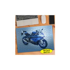 50079202 Mavi Renkli Lüks Motorsiklet 240 Parça Puzzle Yapboz