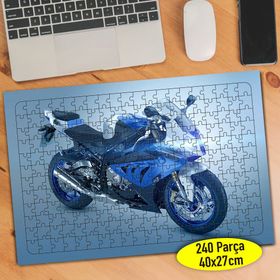 50079202 Mavi Renkli Lüks Motorsiklet 240 Parça Puzzle Yapboz