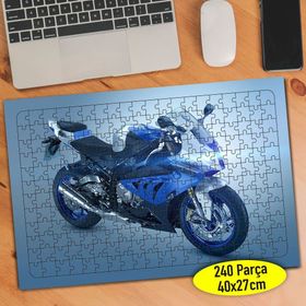 50079202 Mavi Renkli Lüks Motorsiklet 240 Parça Puzzle Yapboz