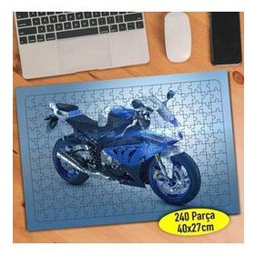 50079202 Mavi Renkli Lüks Motorsiklet 240 Parça Puzzle Yapboz