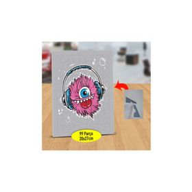 500865 Müzik Dinleyen Canavar 99 Parça Puzzle Yapboz Tablo