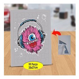 500865 Müzik Dinleyen Canavar 99 Parça Puzzle Yapboz Tablo