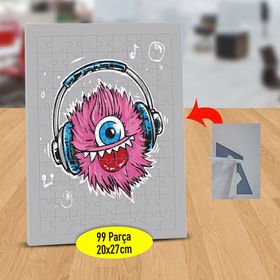 500865 Müzik Dinleyen Canavar 99 Parça Puzzle Yapboz Tablo