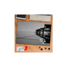 501BD Siyah Beyaz İskele Deniz 240 Parça Puzzle Yapboz Tablo