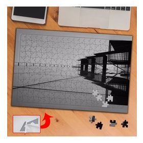 501BD Siyah Beyaz İskele Deniz 240 Parça Puzzle Yapboz Tablo