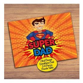 502143 Kahraman Süper Dad 24 Parça Çocuklara Özel Yapboz Tablo