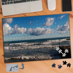 505 Dalgalı Denizler Bulutlar 240 Parça Puzzle Yapboz Tablo